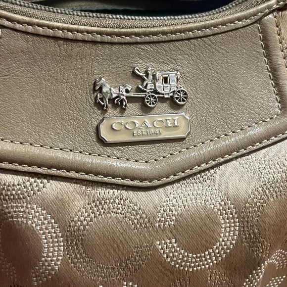 Coach Madison *REHAB* Dotted Khaki Signature Mini Handbag (44379) - Picture 2 of 10